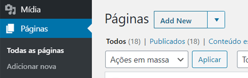 Selecionando uma página personalizada para ser usada como página inicial no WordPress