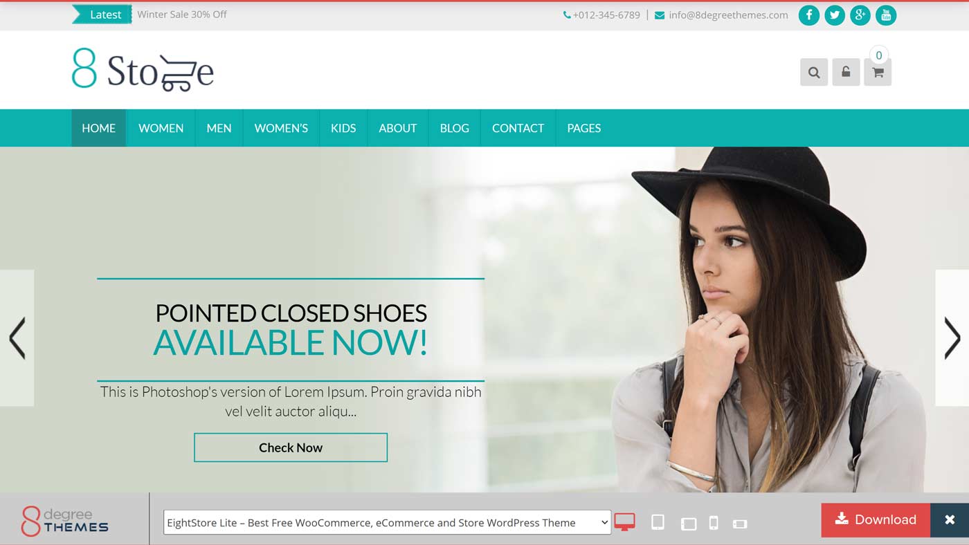 Tema Eightstore Lite para WordPress