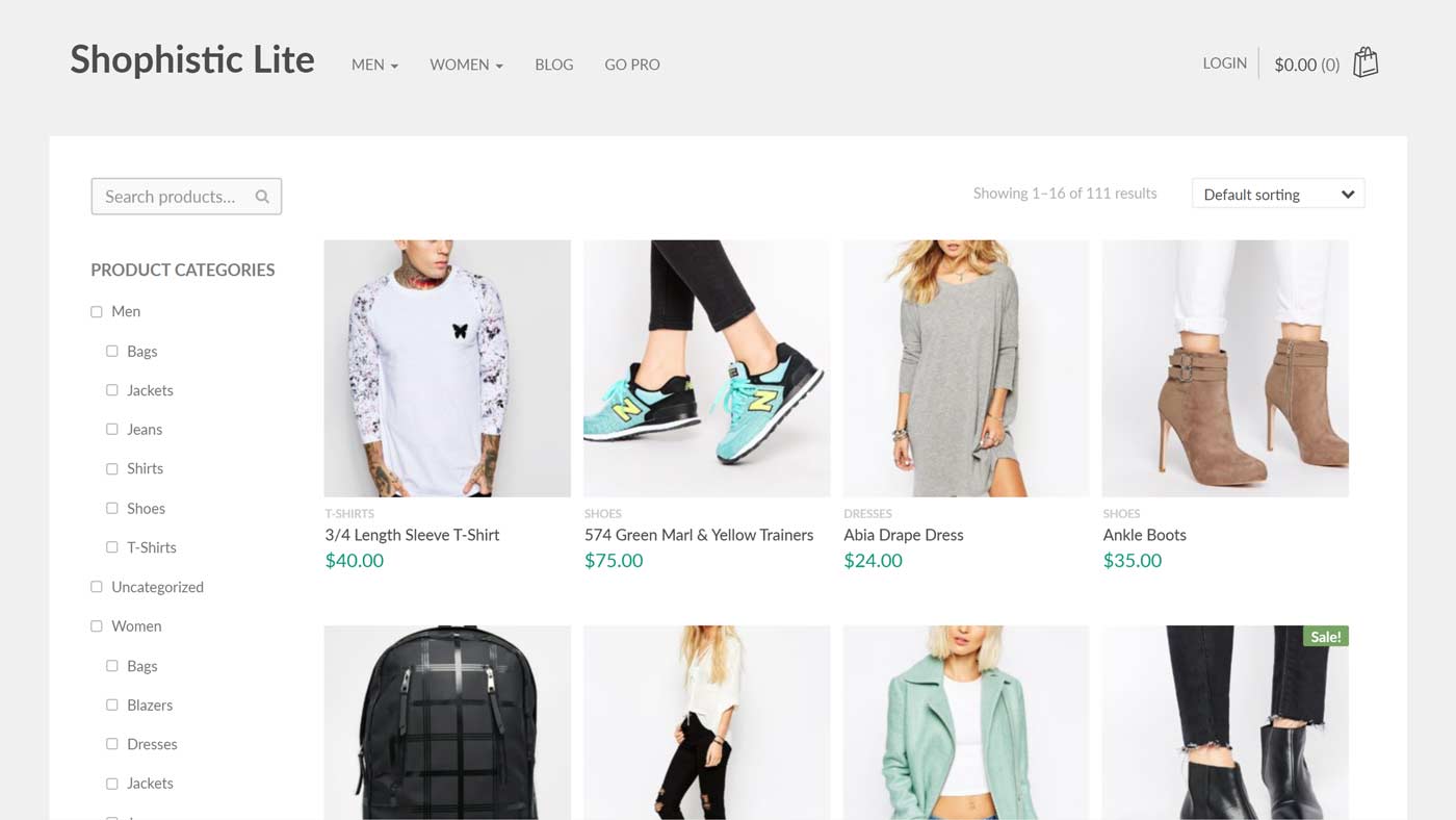 Tema Shophistic Lite para WordPress